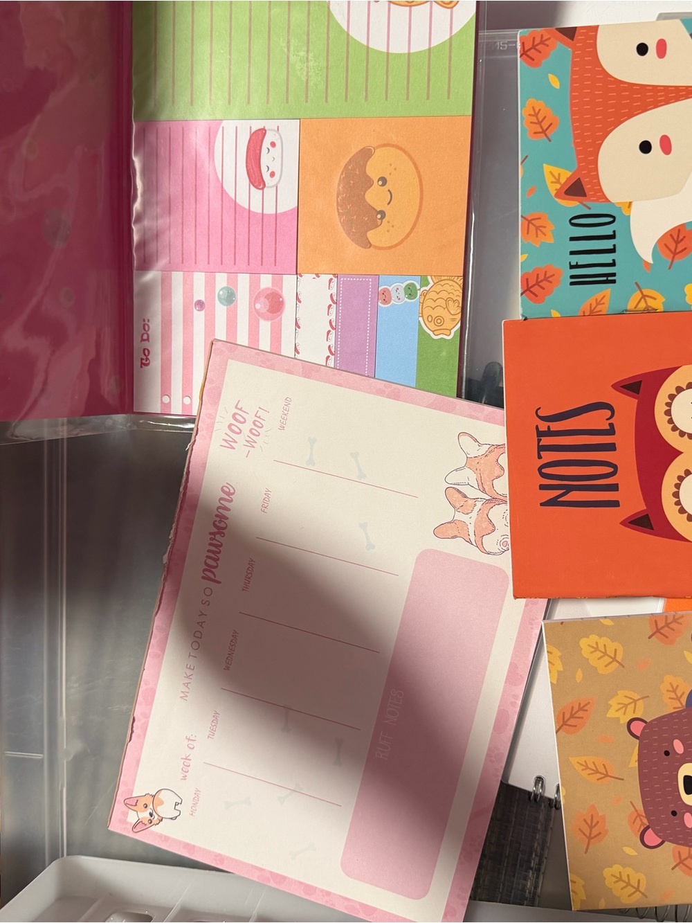 Assorted Notebooks and Stationary